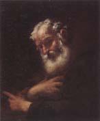  Study of a bearded old man,possibly a hermit,half-length